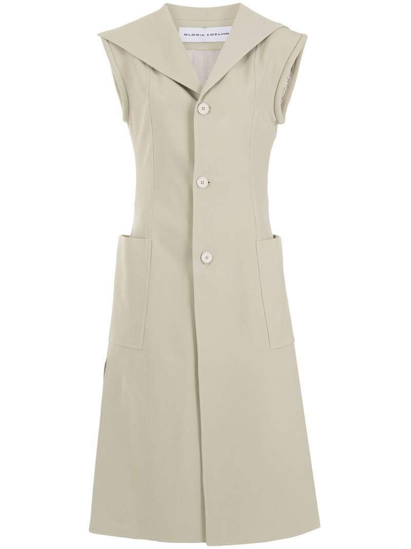 Gloria Coelho sleeveless longline waistcoat - Neutrals von Gloria Coelho