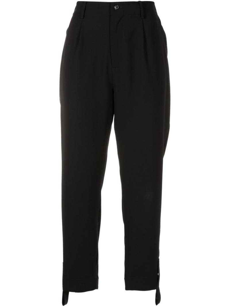 Gloria Coelho step-hem cropped trousers - Black von Gloria Coelho