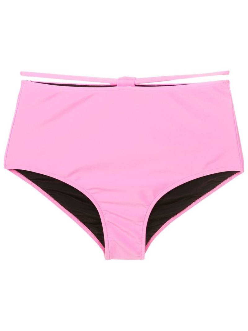 Gloria Coelho string-detail high-rise bikini briefs - Pink von Gloria Coelho