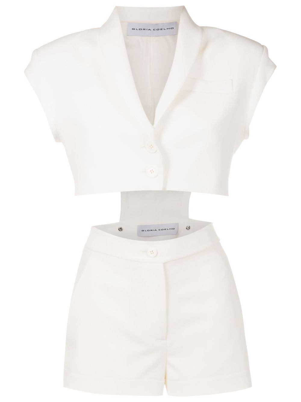 Gloria Coelho two-piece tailored playsuit - White von Gloria Coelho