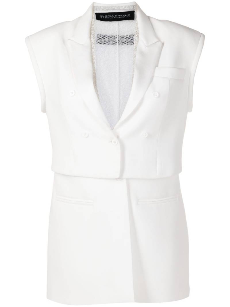 Gloria Coelho x Isabella Fiorentino layered waistcoat - White von Gloria Coelho