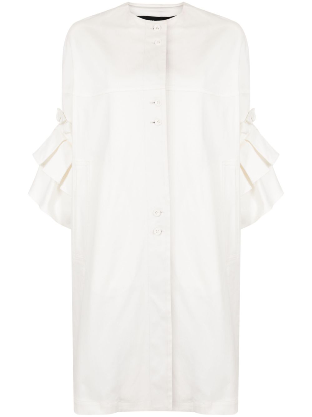 Gloria Coelho x Isabella Fiorentino ruffled cape - White von Gloria Coelho