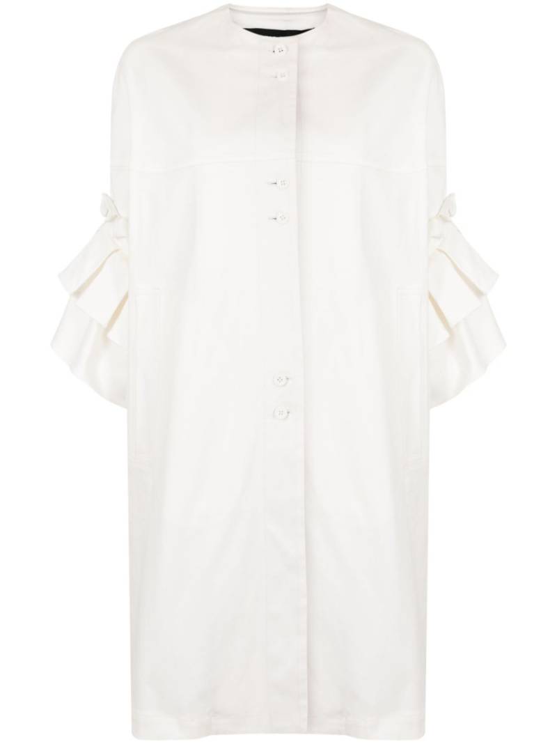 Gloria Coelho x Isabella Fiorentino ruffled cape - White von Gloria Coelho