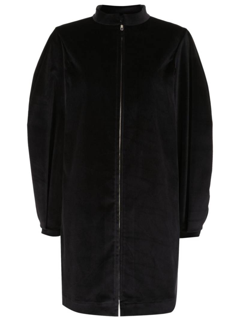 Gloria Coelho zip-up velvet shirtdress - Black von Gloria Coelho