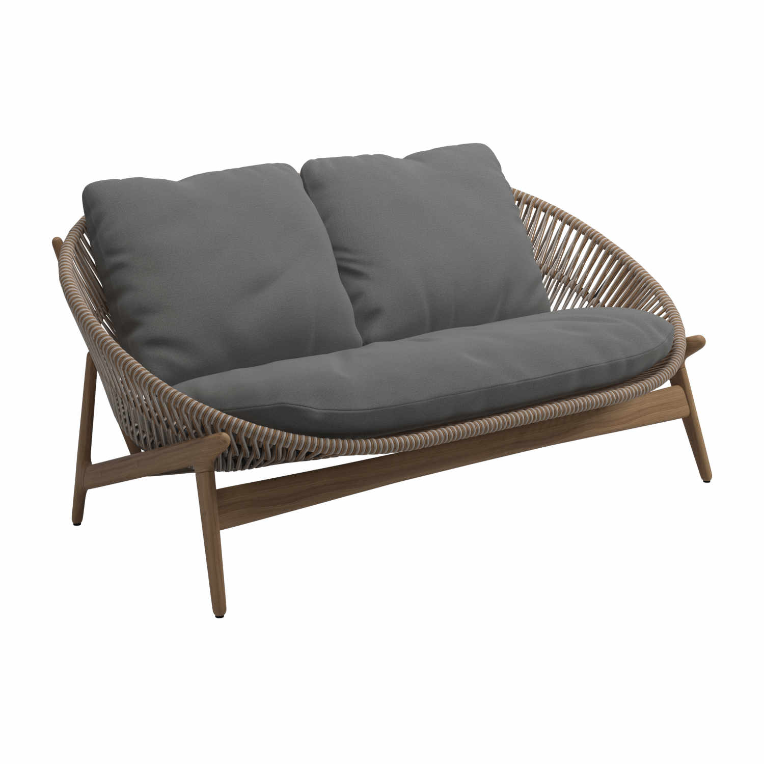 Bora 2er-Sitz Sofa , Farbe Geflecht sorrel, Stoffbezug fog 145 Bora 2er-Sitz Sofa , Farbe Geflecht sorrel, Stoffbezug fog 145 von Gloster