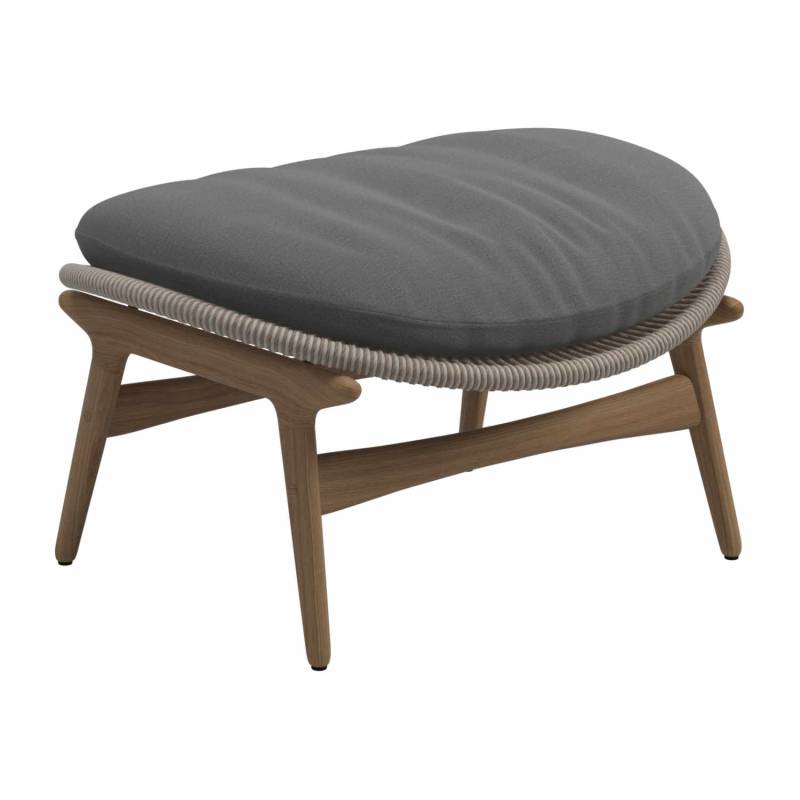 Bora Ottoman Hocker , Farbe Geflecht umber, Stoffbezug sand 147 von Gloster