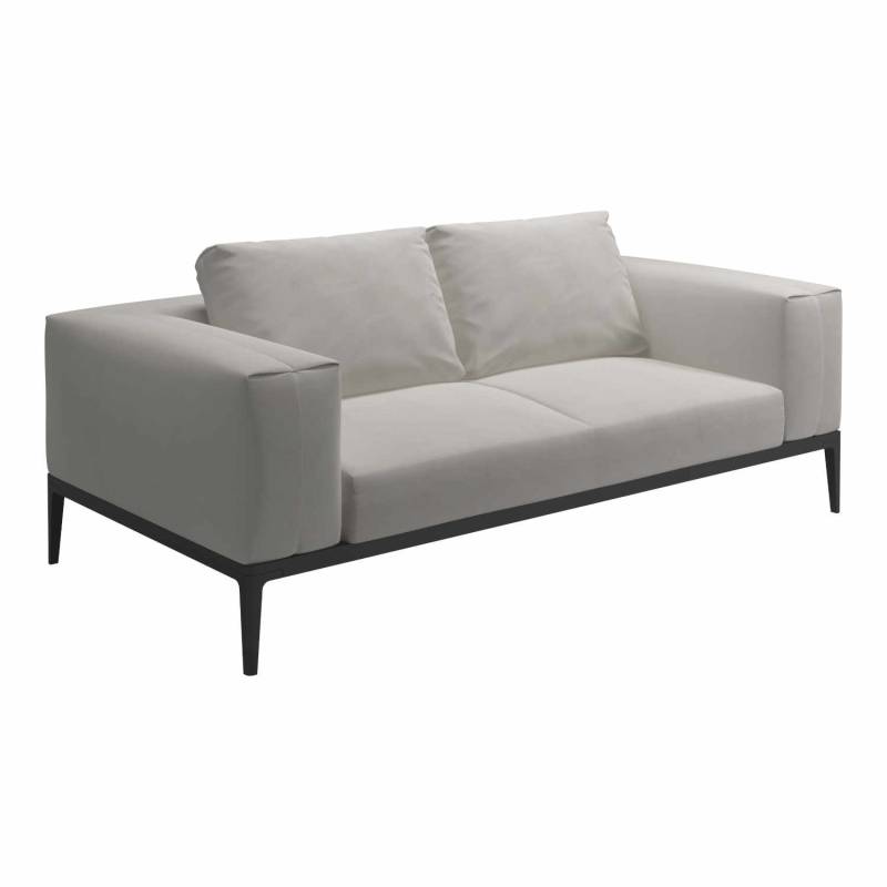 Grid 2er-Sitz Sofa, Gestell java, Stoffbezug linen 146 von Gloster