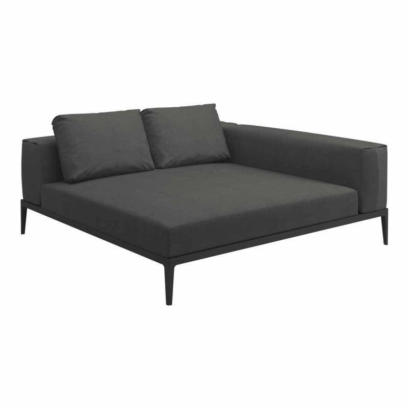 Grid Chill-Element Modulsofa, Gestell java, Stoffbezug sand 147 von Gloster