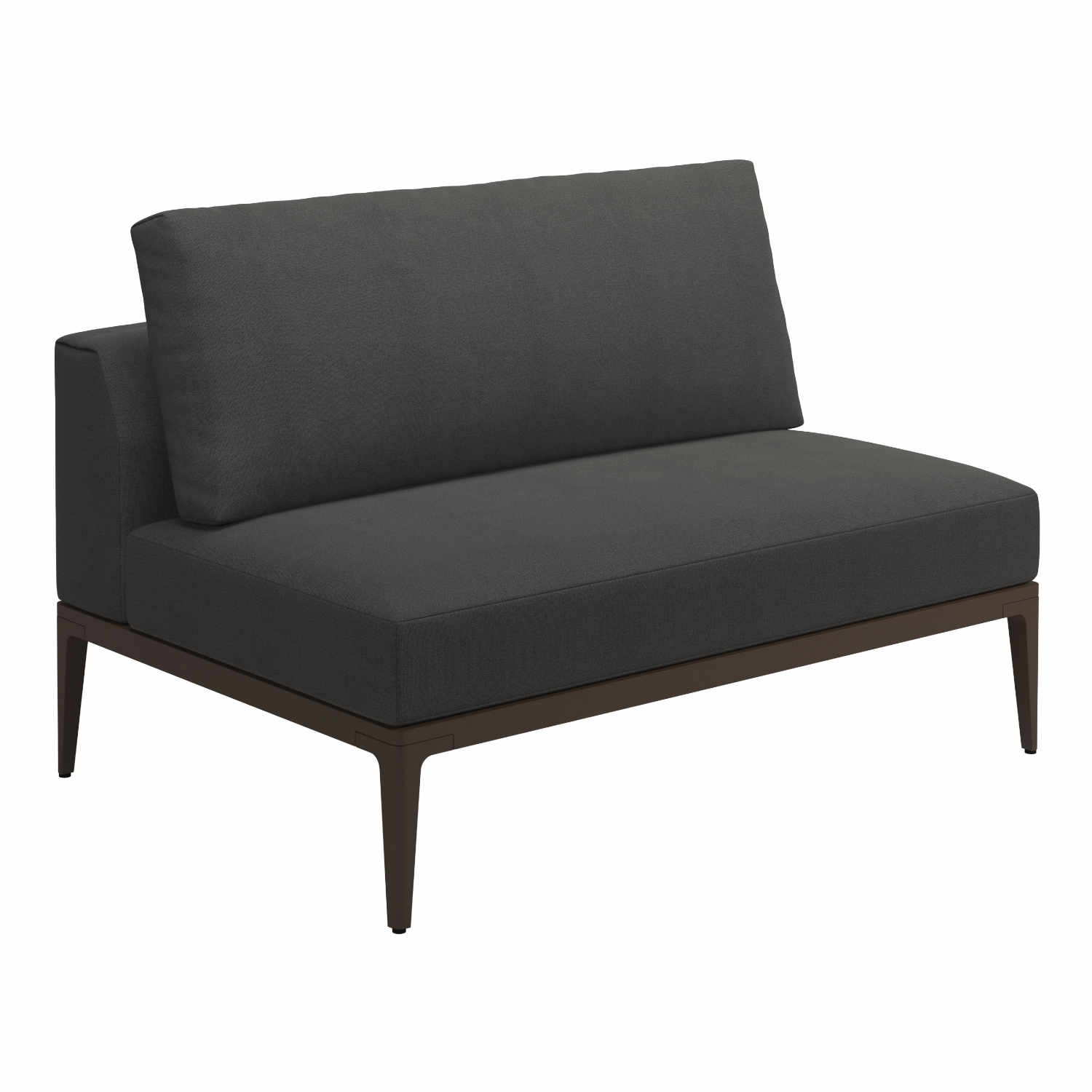Grid Dining Element Modulsofa, Gestell weiss, Stoffbezug fog 145 Grid Dining Element Modulsofa, Gestell weiss, Stoffbezug fog 145 von Gloster