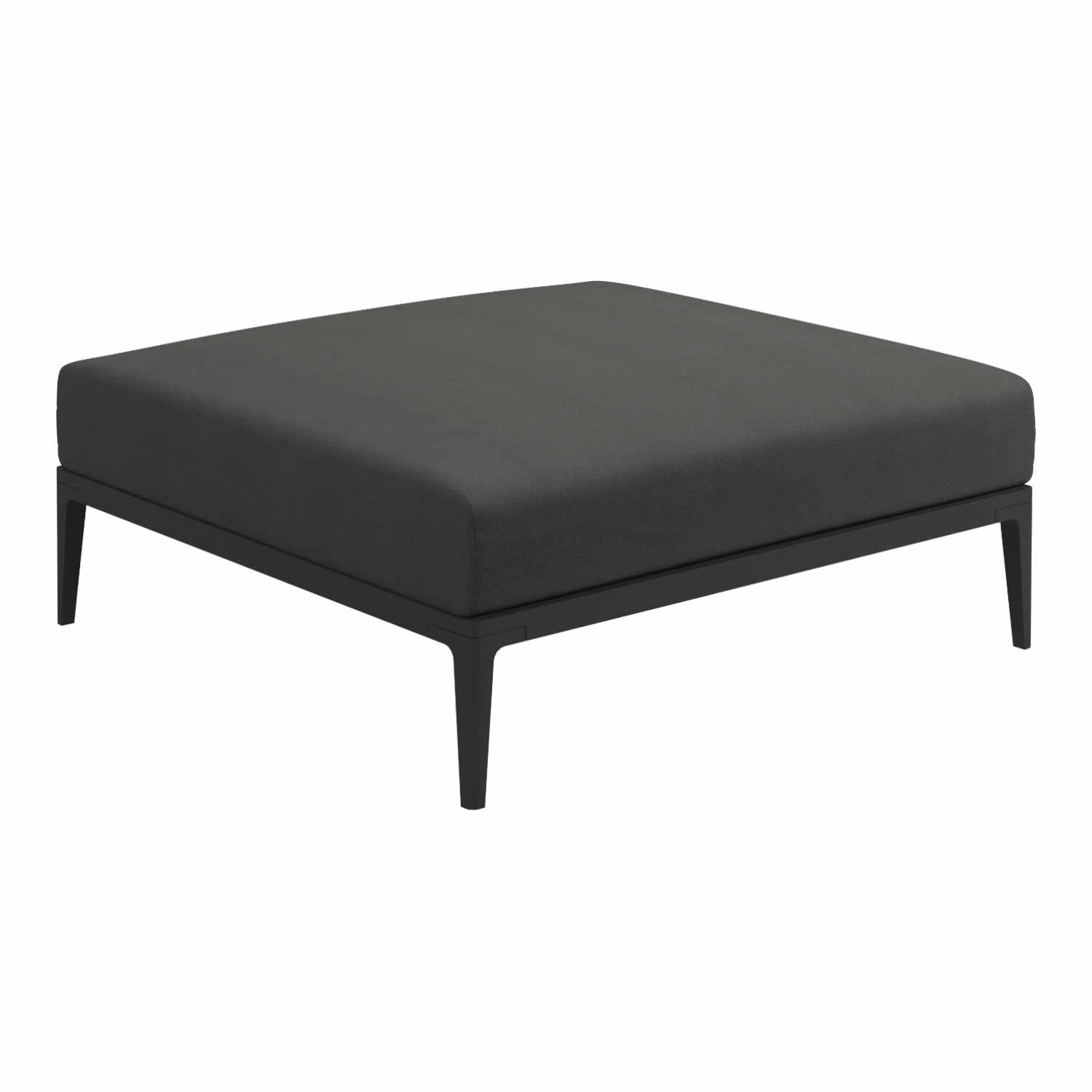 Grid Ottoman Hocker , Gestell java, Stoffbezug coal 144 von Gloster