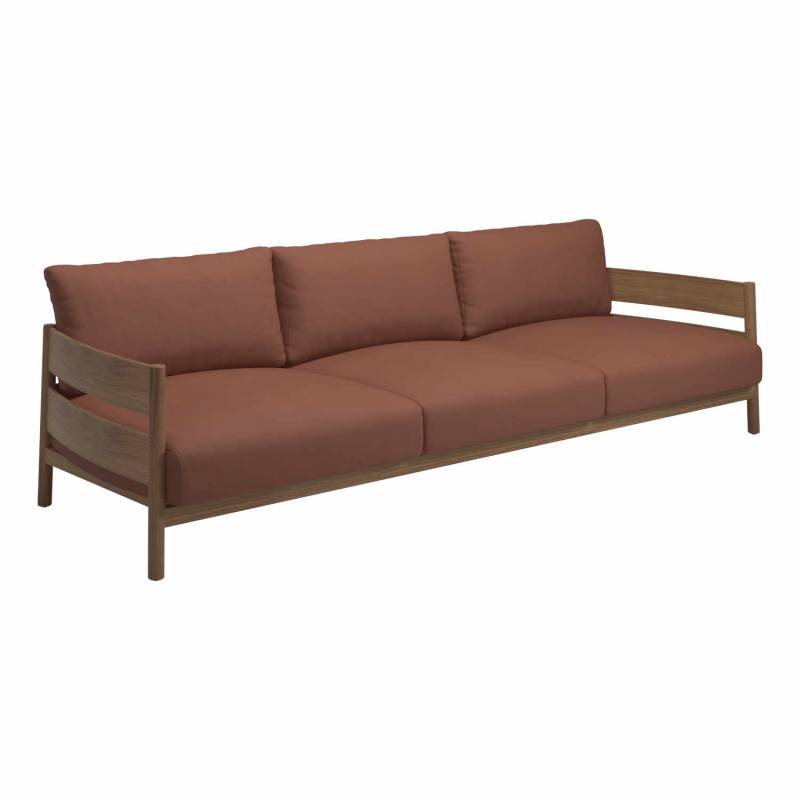 Haven 3er-Sitz Sofa, Stoffbezug clay 143 von Gloster