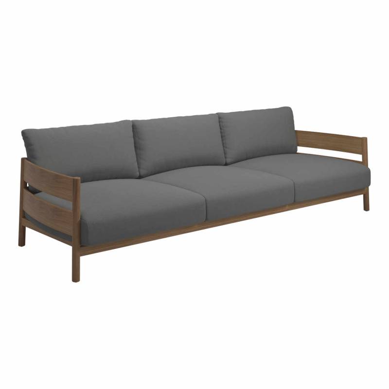 Haven 3er-Sitz Sofa, Stoffbezug fog 145 von Gloster