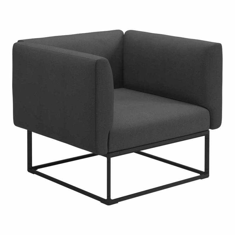 Maya Lounge Chair Sessel , Stoffbezug coal 144 von Gloster