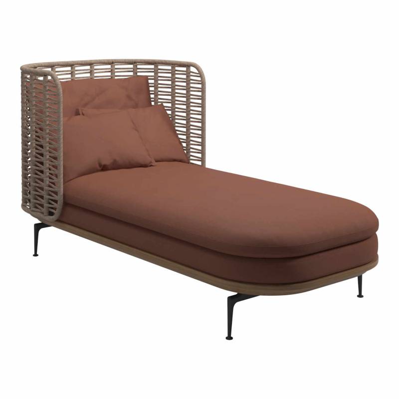 Mistral High Back Daybed Liege, Stoffbezug latte 203 von Gloster