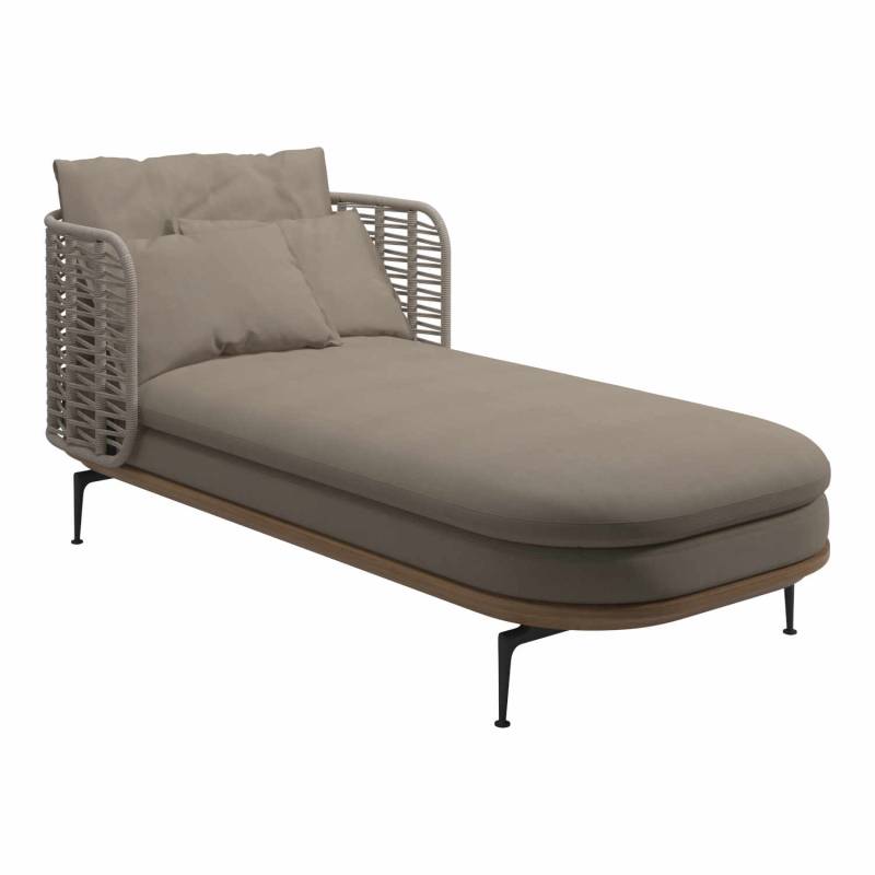 Mistral Low Back Daybed Liege, Stoffbezug clay 143 von Gloster