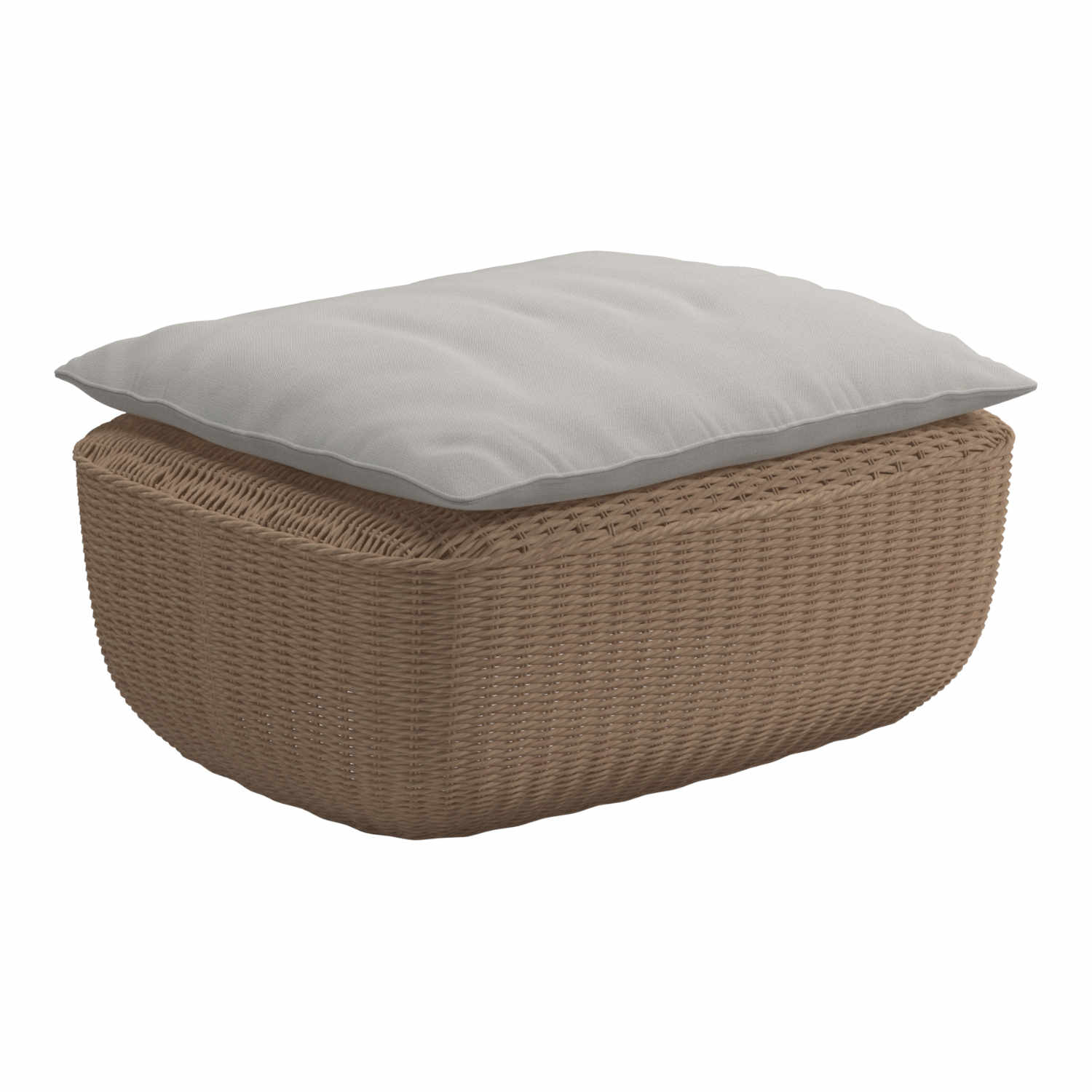 Omada Ottoman Hocker, Stoffbezug latte 203 von Gloster