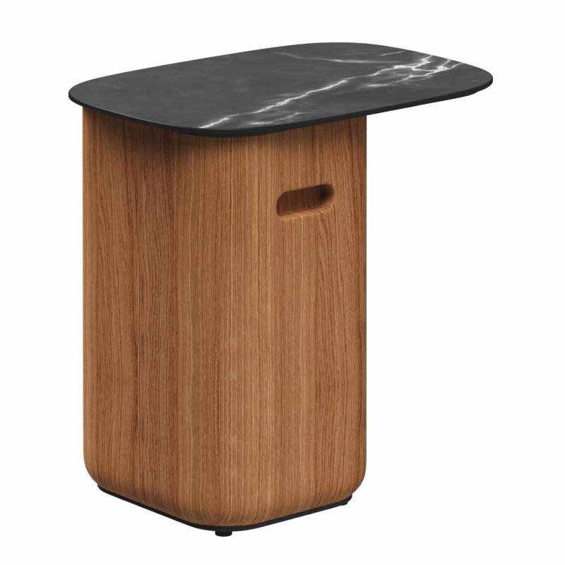 Omada Side Table Beistelltisch , Tischplatte nero ceramic von Gloster