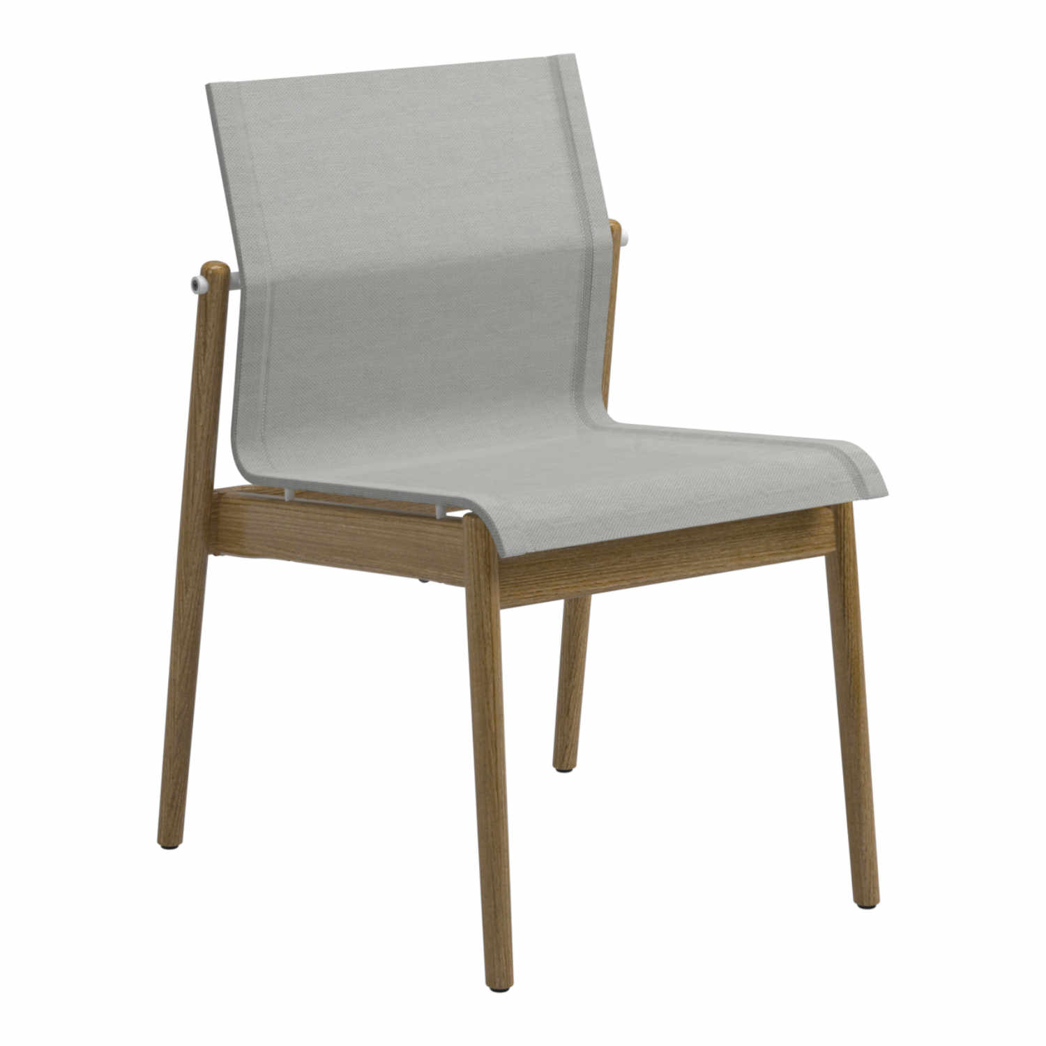 Sway Teak Stapelstuhl, Metallelemente white, Slingfarbe seagull sling Sway Teak Stapelstuhl, Metallelemente white, Slingfarbe seagull sling von Gloster