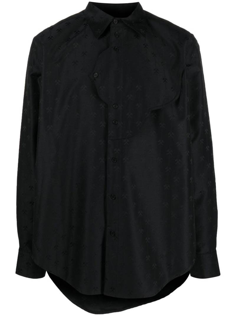 GmbH hammer-jacquard button-up shirt - Black von GmbH