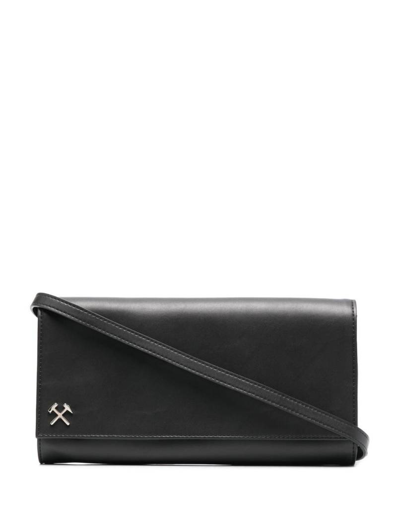 GmbH logo-plaque clutch bag - Black von GmbH