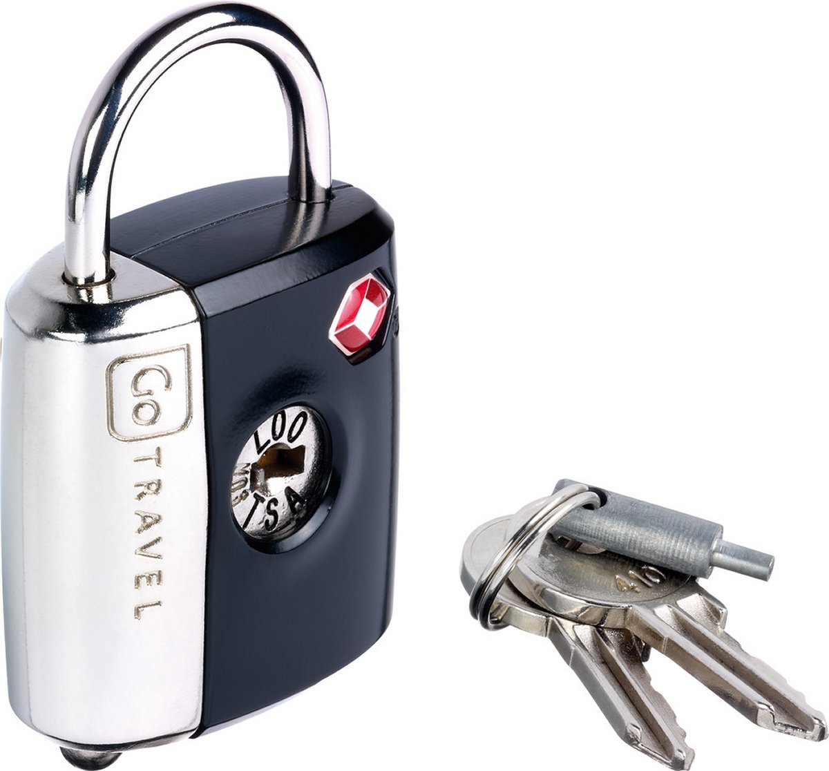 Dual Combi/Key Lock - Kofferschloss mit Schlüssel und Zahlencode Grau von Go Travel