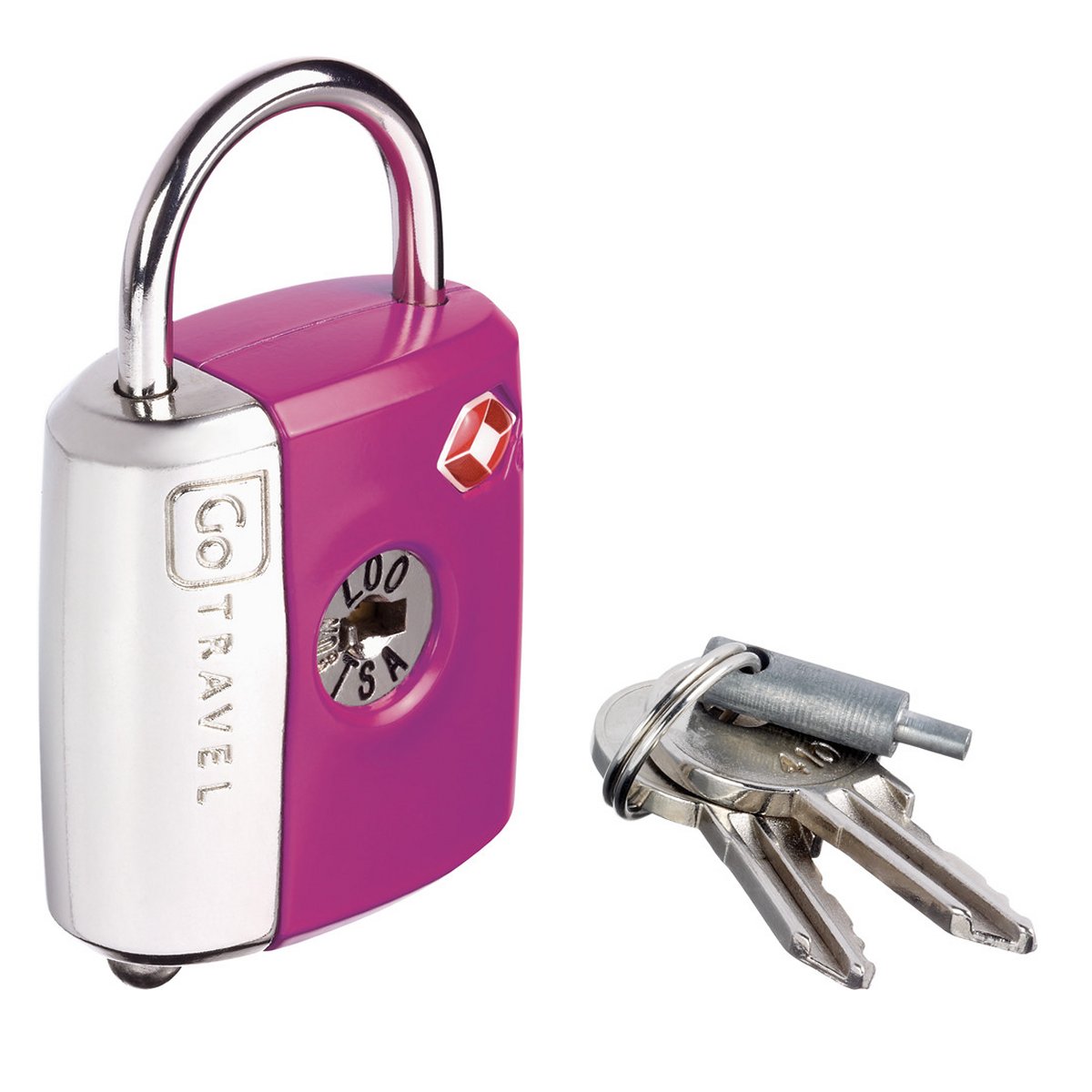 Dual Combi/Key Lock - Kofferschloss mit Schlüssel und Zahlencode Violet von Go Travel