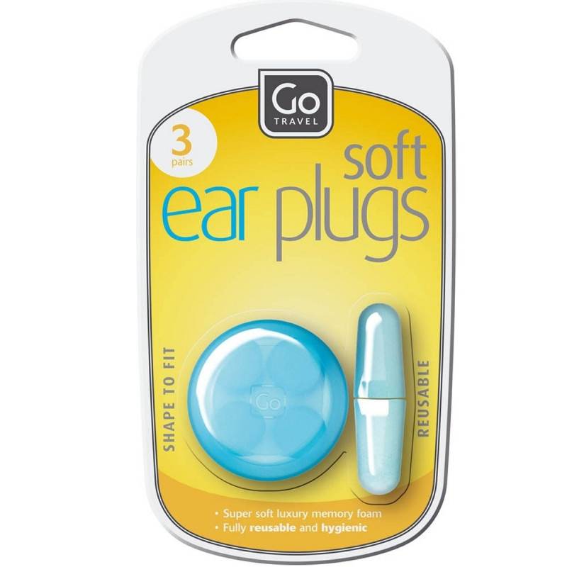 Ear Plugs - Komfort Ohrstöpsel 3er Set Blau von Go Travel