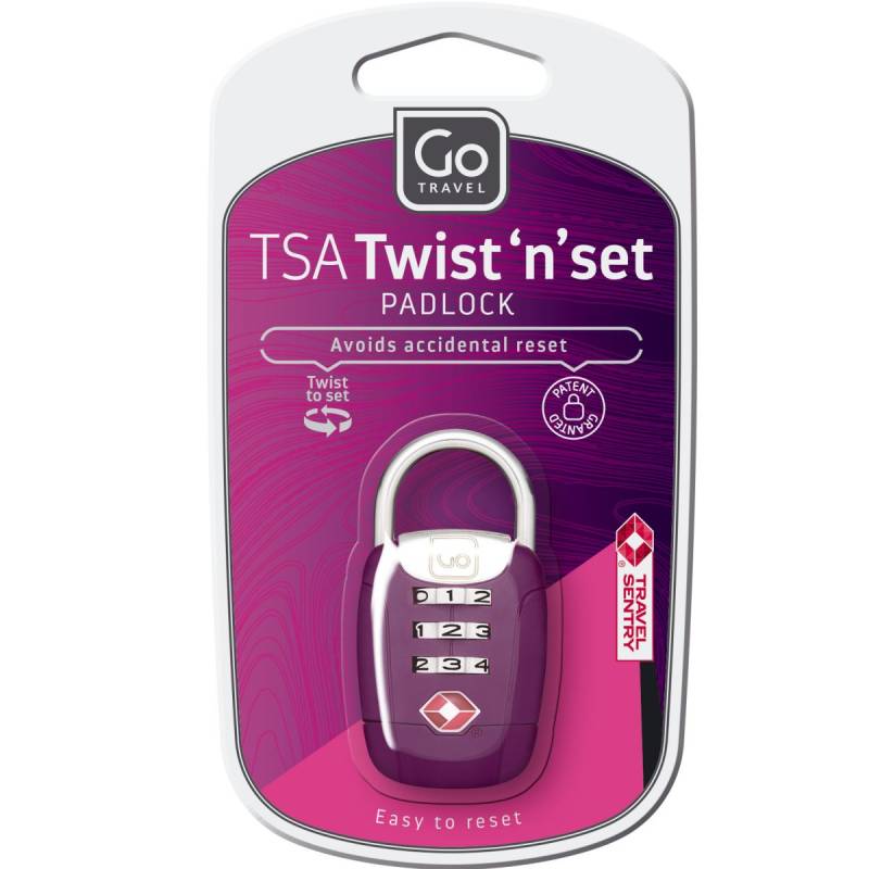 Zahlenschloss - Twist n Set Lock in Violet von Go Travel