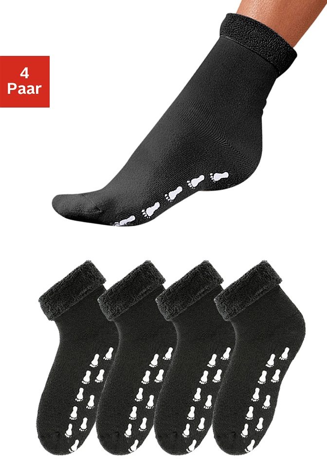 Go in ABS-Socken, (Packung, 4 Paar), mit Antirutschsohle und Vollfrottee von Go in