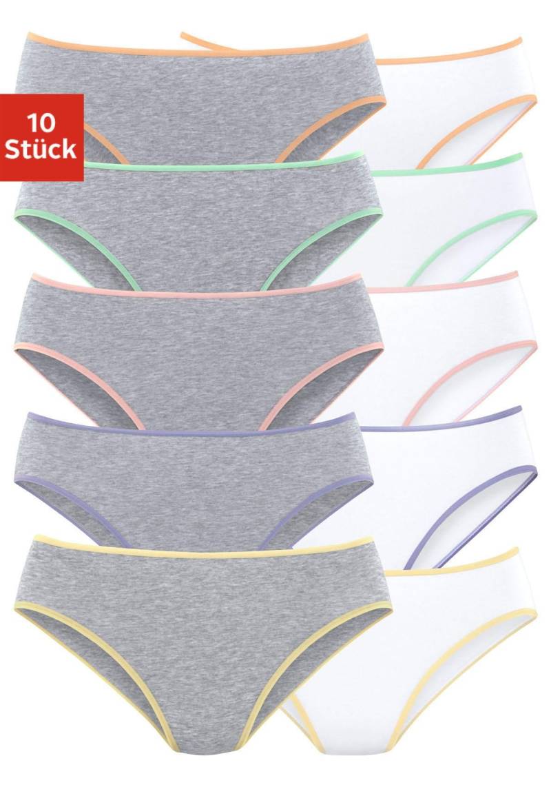 petite fleur Bikinislip, (10er-Pack), aus elastischer Baumwolle von PETITE FLEUR