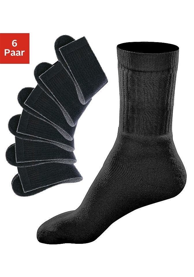 Go in Tennissocken, (Packung, 6 Paar), mit geripptem Schaft von Go in