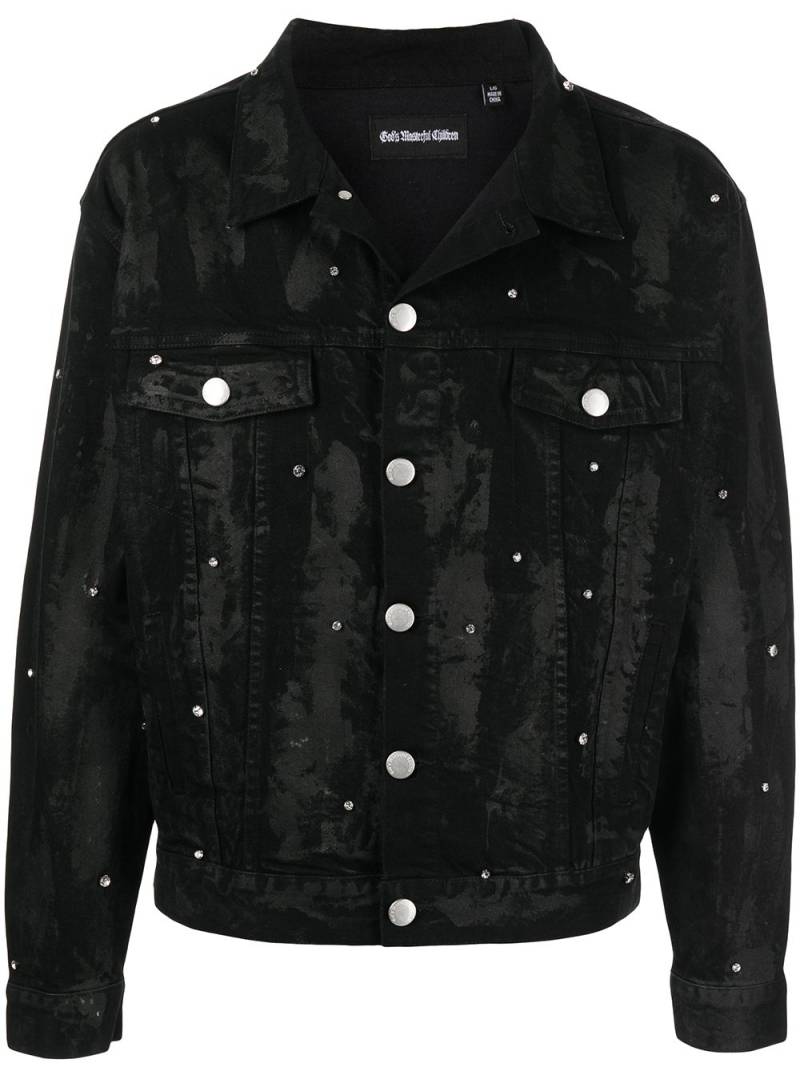 God's Masterful Children Harley embellished denim jacket - Black von God's Masterful Children