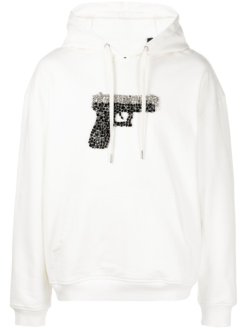 God's Masterful Children Triggered crystal-embellished hoodie - White von God's Masterful Children