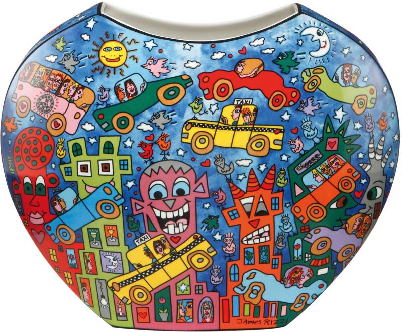 Goebel Dekovase »Not Getting Around the Traffic«, von James Rizzi von Goebel