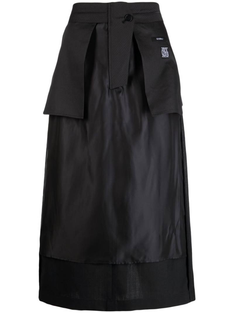 Goen.J Inside-out midi skirt - Black von Goen.J