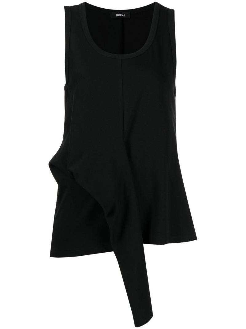 Goen.J asymmetric sleeveless top - Black von Goen.J