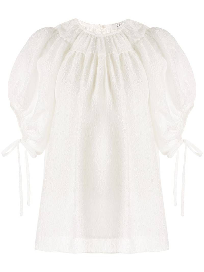 Goen.J ballon sleeve top - White von Goen.J