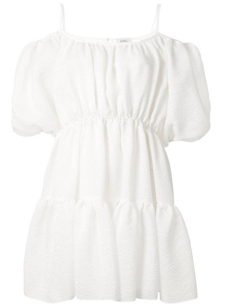 Goen.J balloon-sleeved tiered mini dress - White von Goen.J