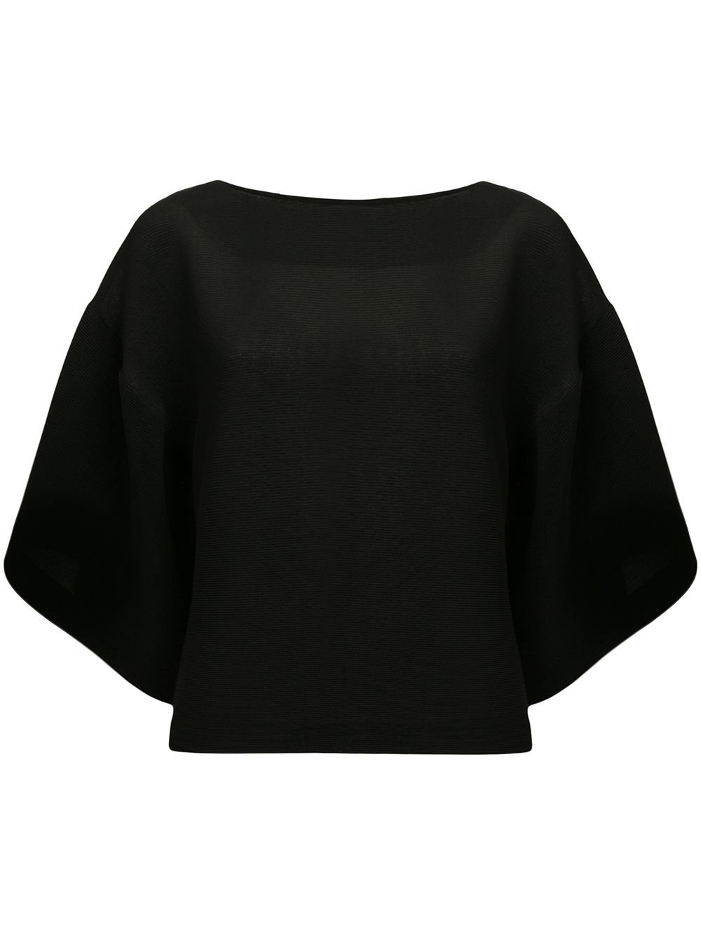 Goen.J boat neck wide-sleeved top - Black von Goen.J