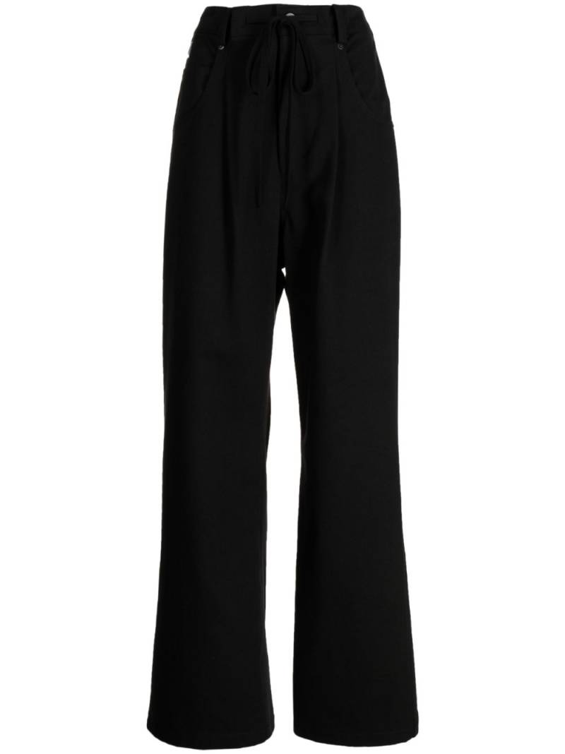 Goen.J contrasting-panel wide-leg trousers - Black von Goen.J