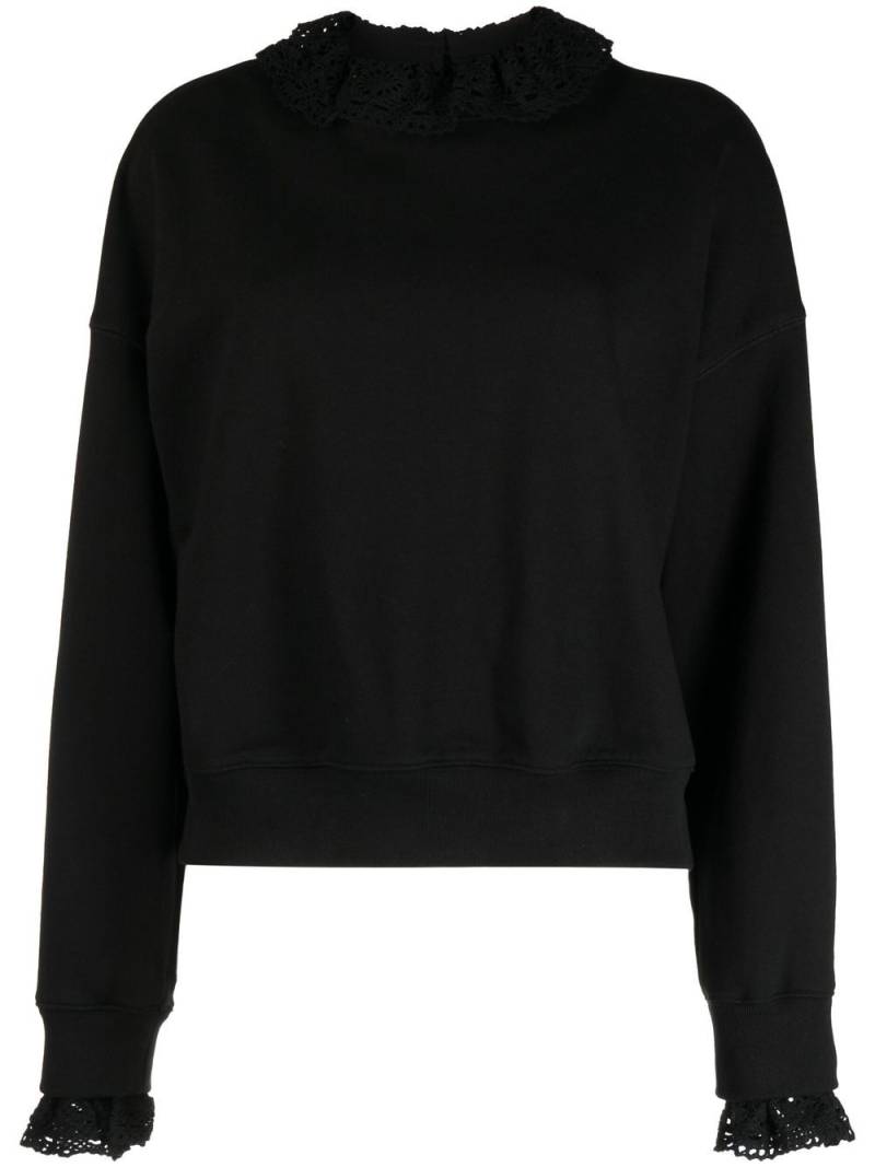 Goen.J crochet-colar sweatshirt - Black von Goen.J