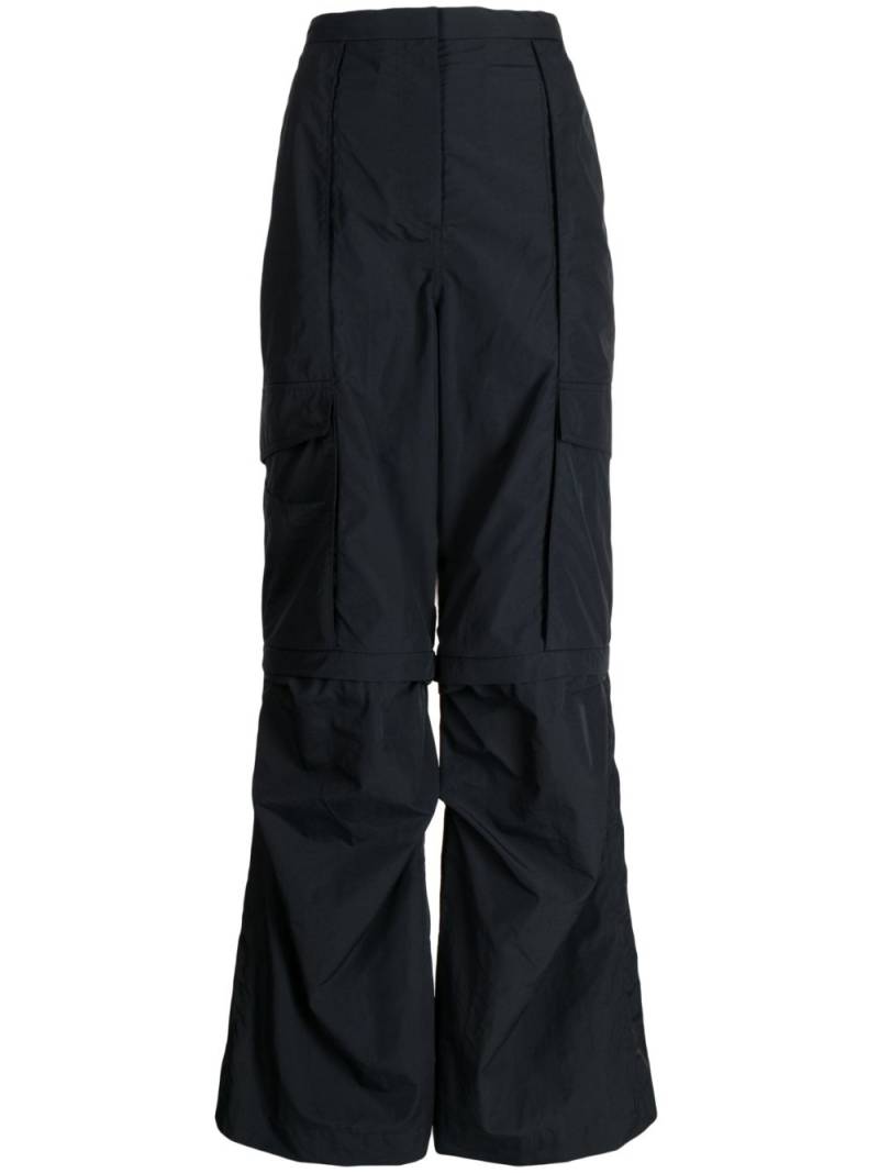 Goen.J detachable-panel wide-leg cargo pants - Blue von Goen.J