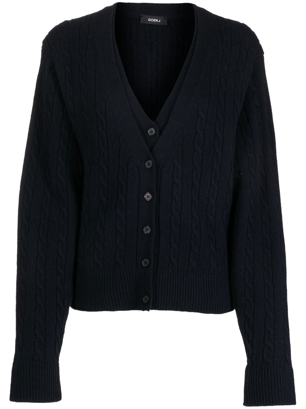 Goen.J double-layered V-neck cardigan - Blue von Goen.J