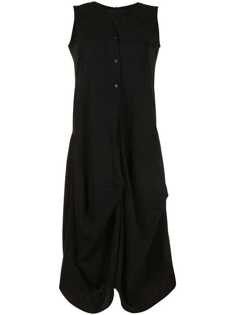 Goen.J draped sleeveless dress - Black von Goen.J