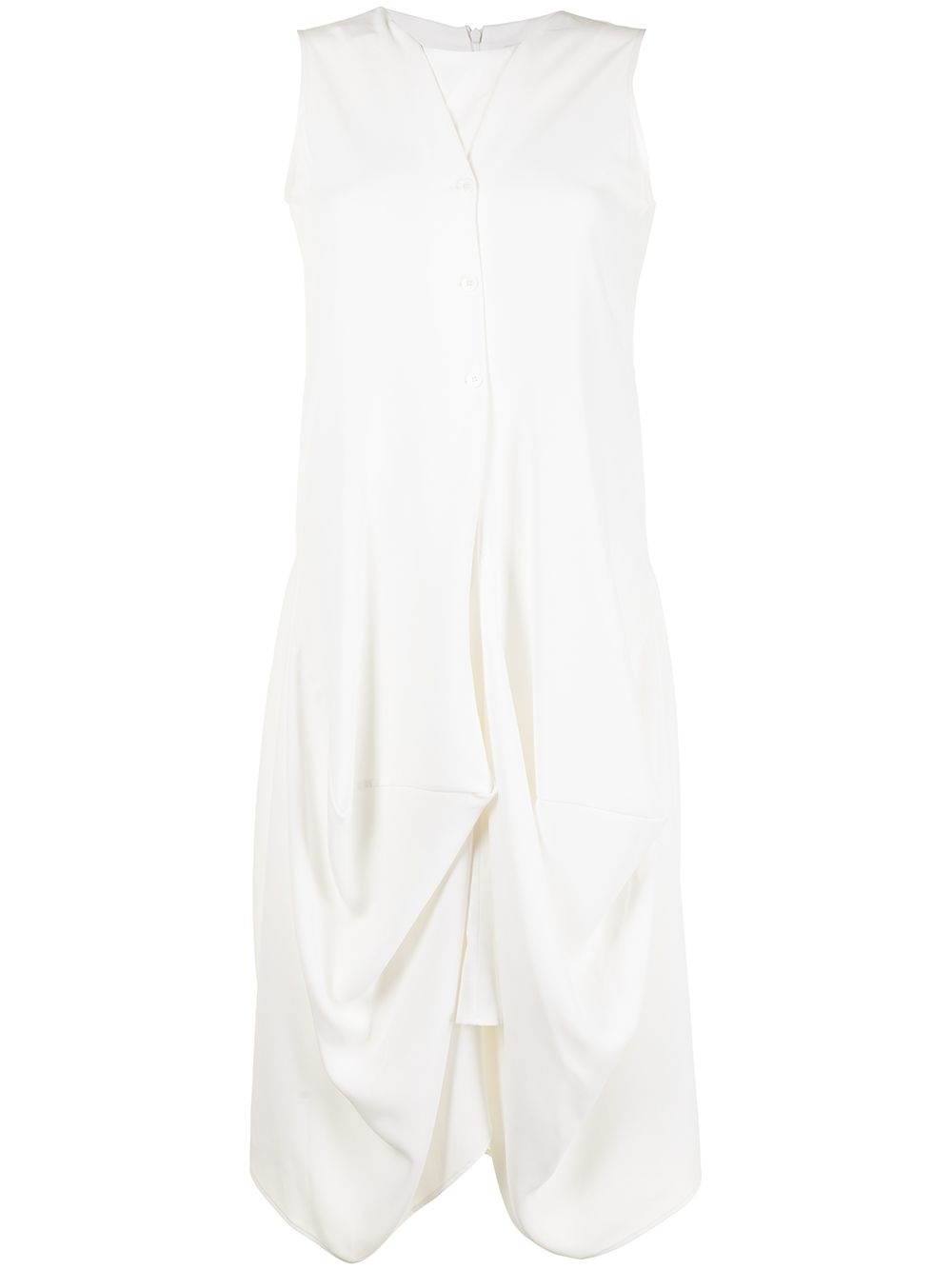 Goen.J draped sleeveless dress - White von Goen.J