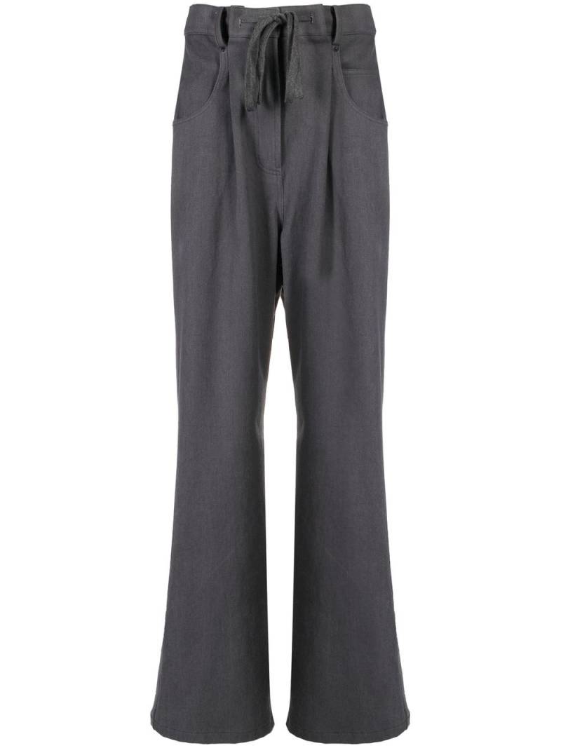 Goen.J drawstring straight-leg trousers - Grey von Goen.J