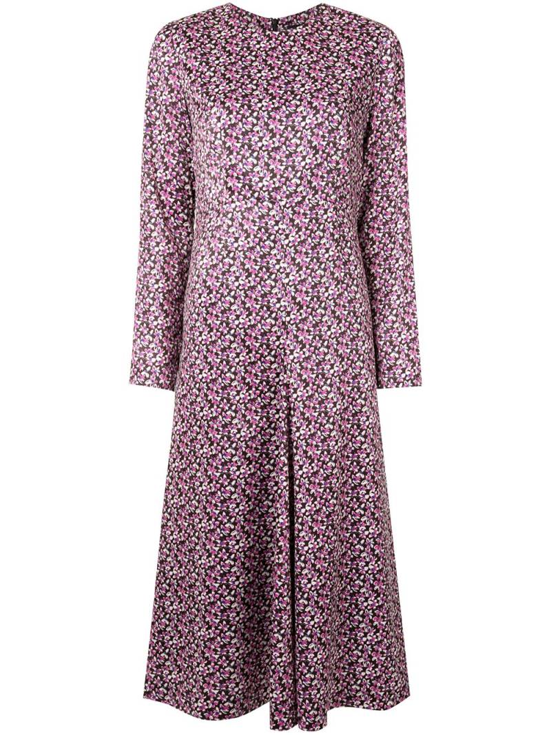 Goen.J floral-print flared panel midi dress - Pink von Goen.J