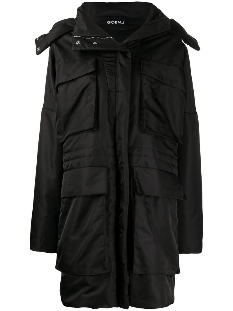 Goen.J four-pocket hooded parka - Black von Goen.J