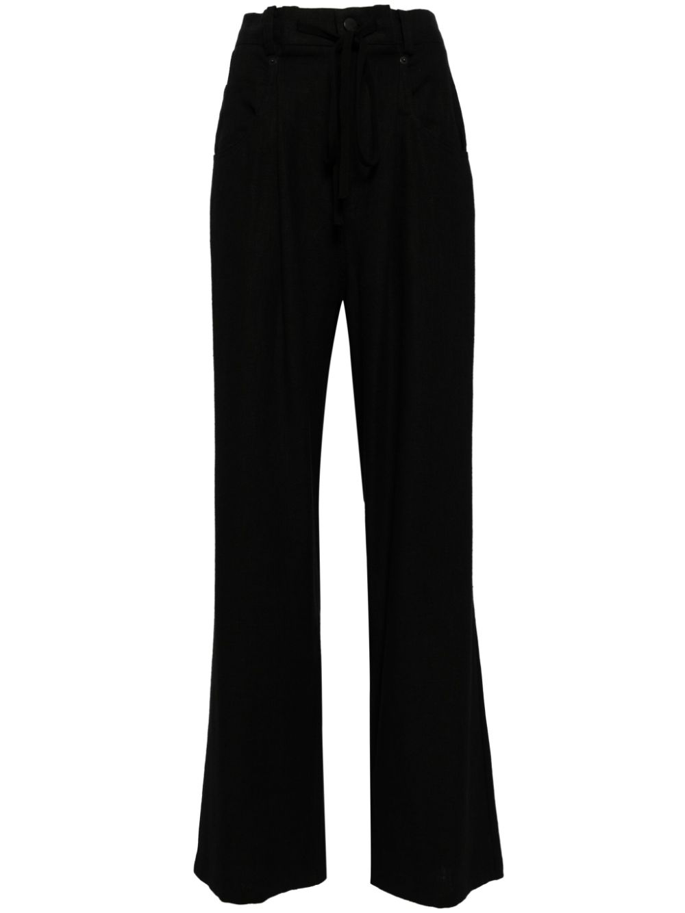 Goen.J high-waist flared-leg trousers - Black von Goen.J