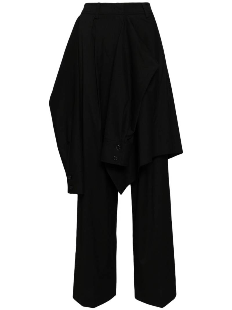 Goen.J layered tailored trousers - Black von Goen.J